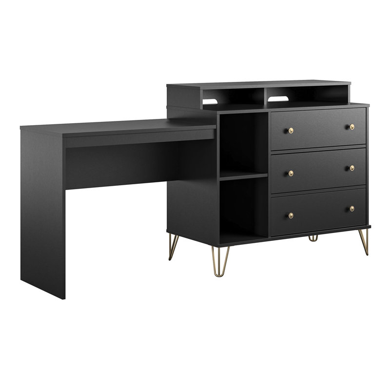 Novogratz Owen 3in1 Media Dresser and Desk Combo & Reviews Wayfair